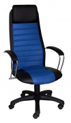 Кресло компьютерное Элегия L2 сине-черное "СОТЫ", топ-ган, пластик