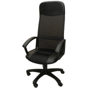 Кресло руководителя офисное Элегант L2 черная сетка, мех.качения, пластик 