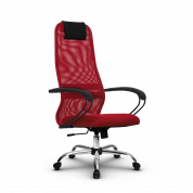 Кресло компьютерное SU-BP-8 CH красный, хром 