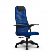 Кресло компьютерное SU-BM-8PL синее, пятилучье пластик 
