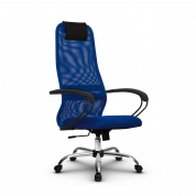 Кресло компьютерное SU-BP-8 CH синий, хром 