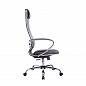 Кресло офисное МЕТТА комплект 6 черная кожа NewLeather, хром до 120 кг.