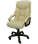 Кресло руководителя для офиса Фортуна 5(10) бежевый кожзам, мех.качения, Аленсио