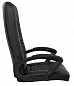 Кресло для руководителя Фортуна 5(7) черный кожзам, пятилучье пластик, Аленсио