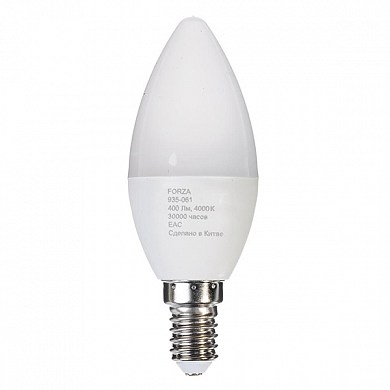Лампа светодиодная 5 Вт E14 свеча 4200К 220V Forza купить