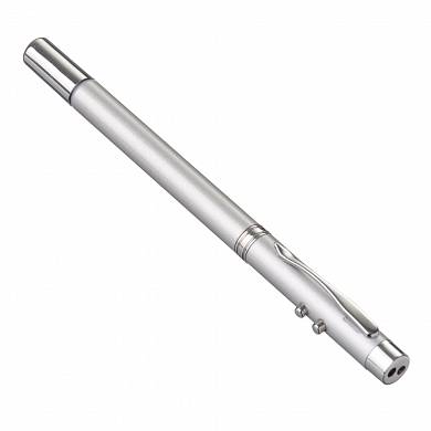 Ручка выдвижная указка, магнит, 1 LED + лазер, ЧИНГИСХАН 3xLR41, пластик, металл, 18х3,5см