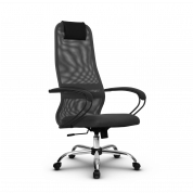 Кресло компьютерное SU-BP-8 CH темно-серое, хром 