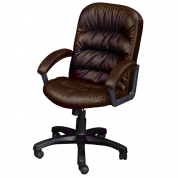 Кресло для офиса Фортуна 5 (062) коричневый кожзам, пятилучье пластик, Аленсио 
