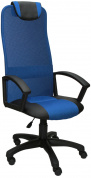 Кресло компьютерное Элегант L4 синяя сетка, мех.качения, Аленсио 