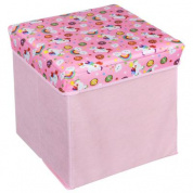 Пуфик-куб складной 31*31*31см розовый купить