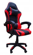 Игровое компьютерное кресло, черно-красный, пластик