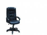 Кресло офисное руководителя Фортуна 5(3) черный кожзам, Аленсио 