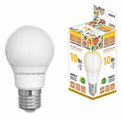 Лампа светодиодная НЛ-LED-A55 10 Вт 4000 Е27, груша, Народная купить
