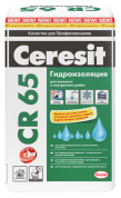 Гидроизоляционная масса Церезит (Ceresit) CR65 для устройства жестких покрытий, 25кг купить
