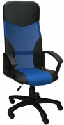 Кресло компьютерное Элегант L6 синяя сетка, мех.качения, Аленсио 