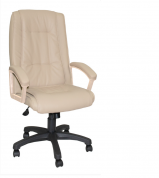 Кресло офисное Фортуна 5(9) бежевый кожзам, пятилучие пластиковое, Аленсио 
