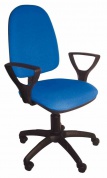 Компьютерное кресло Премьер 1, черно-синяя ткань 