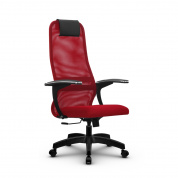 Кресло компьютерное SU-BM-8PL красное, пятилучье пластик 