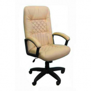 Кресло для руководителя Фортуна 5(7) бежевый кожзам, пятилучье пластик, Аленсио 