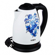 Чайник электрический Leben 1,8 л, 1500 Вт, нерж. сталь, рисунок цветы купить