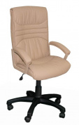 Кресло офисное для руководителя Фортуна 5(5) бежевый кожзам, Аленсио 