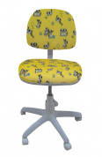 Кресло детское Форум белое ткань Далматинцы желтые 