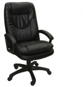 Кресло руководителя Фортуна 5 (50) черный кожзам, Аленсио 
