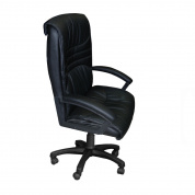Кресло руководителя Фортуна 5 (5) черный кожзам, Аленсио 
