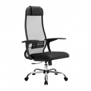 Кресло для руководителя BP черный, комплект 13, пятилучье хром до 120 кг. 