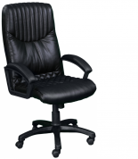 Кресло для руководителя Фортуна 5(8) черный кожзам, Аленсио 