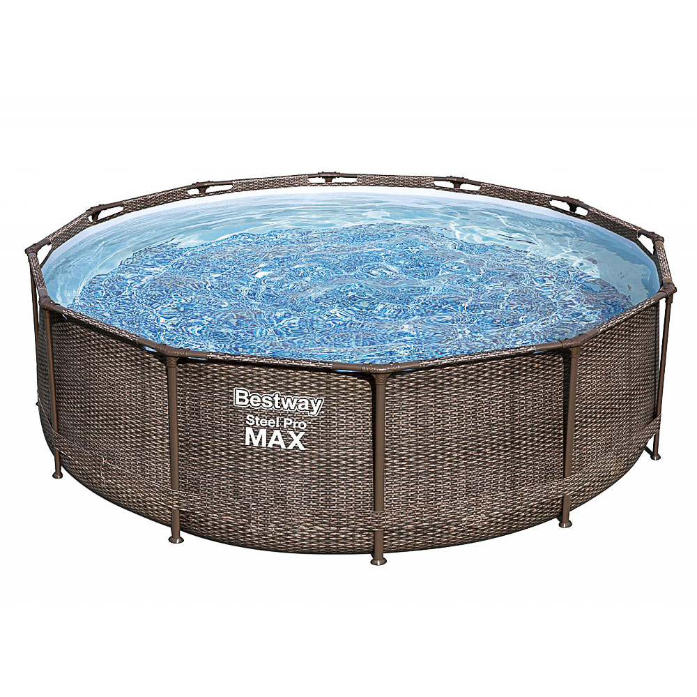 Бассейн каркасный STEEL PRO MAX, BESTWAY фильтр-насос, лестница ...