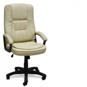 Кресло офисное для директора Фортуна 5(654)бежевый кожзам, Аленсио 