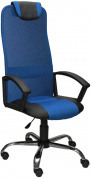 Кресло компьютерное Элегант L4 синяя сетка, мех.качения, хром, Аленсио 