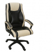 Кресло руководителя Фортуна 5 (51) комби черно-бежевый кожзам, Аленсио 