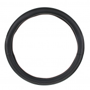 Оплетка руля со вставками "нубук" черный размер М фото