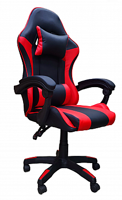 Игровое компьютерное кресло, черно-красный, пластик недорого в Екатеринбурге