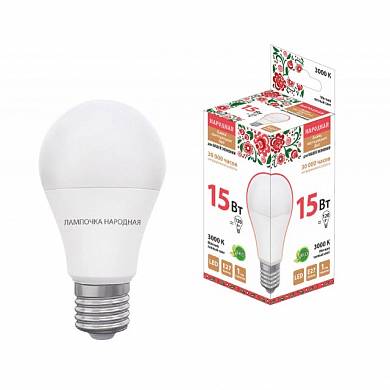 Лампа светодиодная НЛ-LED-A60 15 Вт 3000 Е27, груша, Народная купить