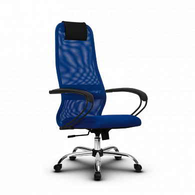 Кресло компьютерное SU-BP-8 CH синий, хром