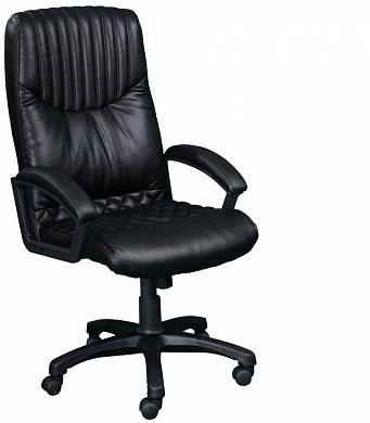Кресло для руководителя Фортуна 5(8) черный кожзам, Аленсио