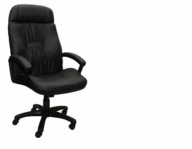 Кресло Фортуна-5(71) кож.зам. черный мех.качения, пятилучье пластик, Аленсио