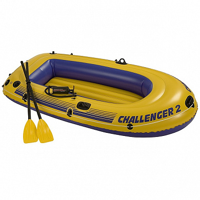 Надувная лодка Intex Challenger 2 Set, до 170кг, 236х114х41см, ПВХ купить