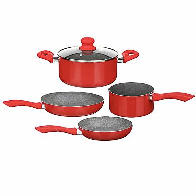 Набор посуды SATOSHI, 5 предметов, индукция, покрытие мрамор купить