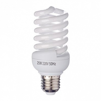 Лампа энергосберегающая 25 Вт, Е27, хол.свет, 4100К, 220V Forza купить