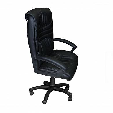 Кресло руководителя Фортуна 5 (5) черный кожзам, Аленсио