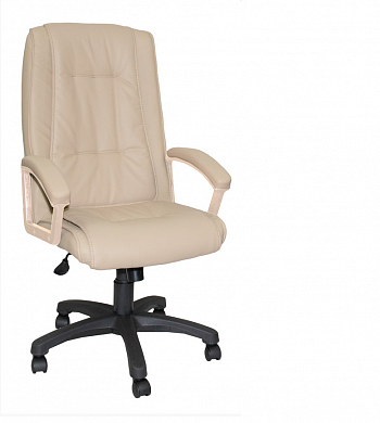 Кресло офисное Фортуна 5(9) бежевый кожзам, пятилучие пластиковое, Аленсио