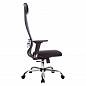 Кресло офисное МЕТТА  Комплект 18/2D, светло-серая спинка, черное сидение, сетка, хром до 120 кг.