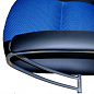 Кресло офисное Элегия L1 синее, соты, экокожа черная, пиастра, пластиковое пятилучье