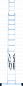 Лестница двухсекционная алюминиевая 2х13 ступеней, Новая Высота