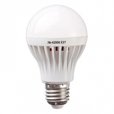 Лампа светодиодная 7Вт А60 Е27 4200К холодный свет  купить