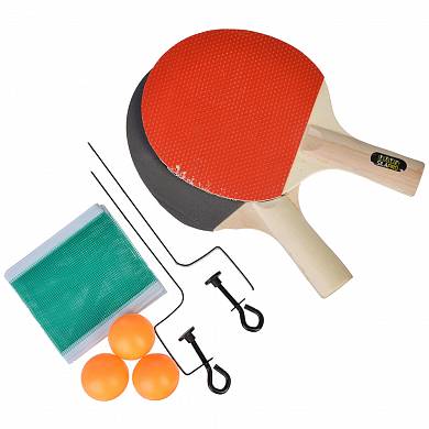 Набор для тенниса: ракетка 2 шт, теннисный мяч 3 шт, держатель для сетки 2 шт, сетка, дерево, SILAPRO купить